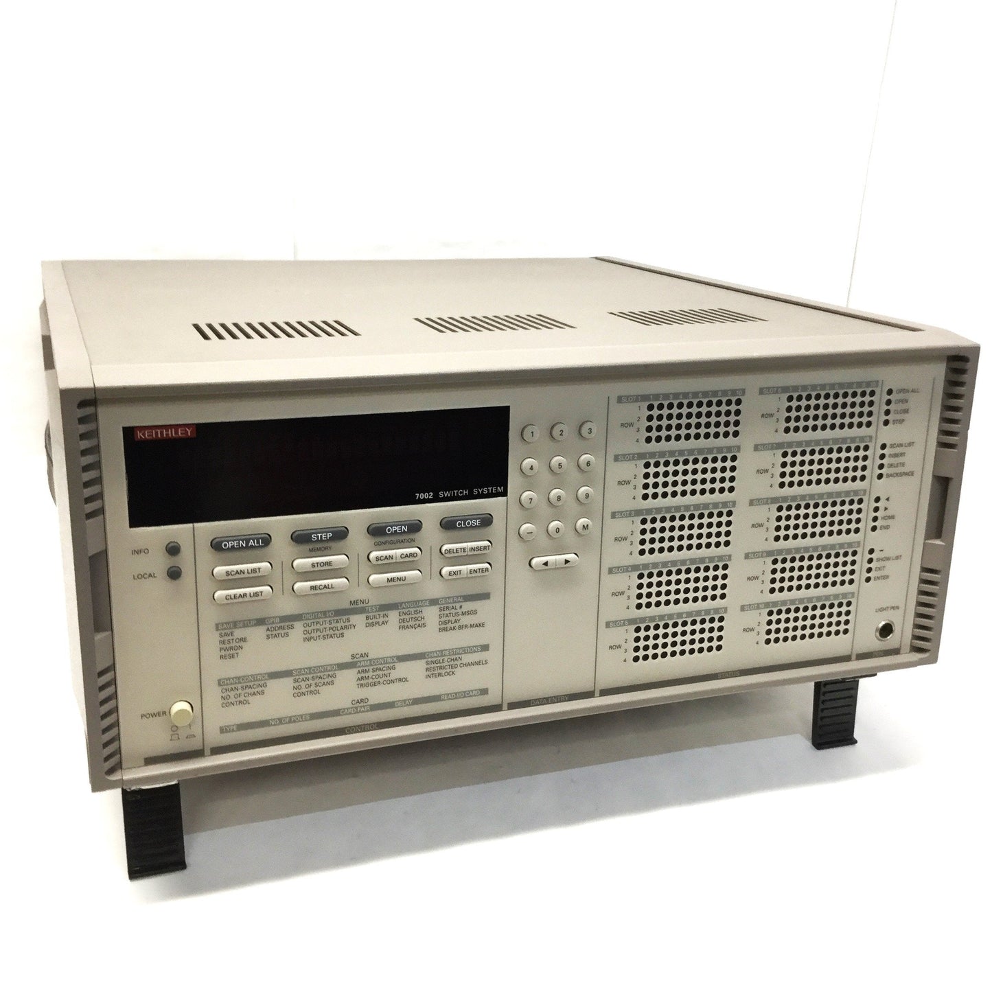 Used Keithley 7002 Switch System Control Test Mainframe 10-Slot 400-Channel *No Cards