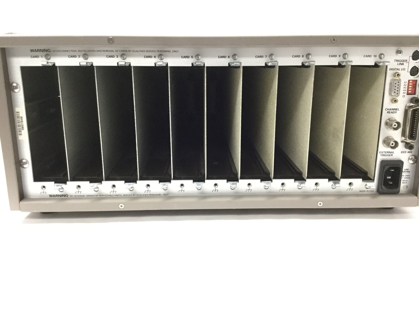 Used Keithley 7002 Switch System Control Test Mainframe 10-Slot 400-Channel *No Cards