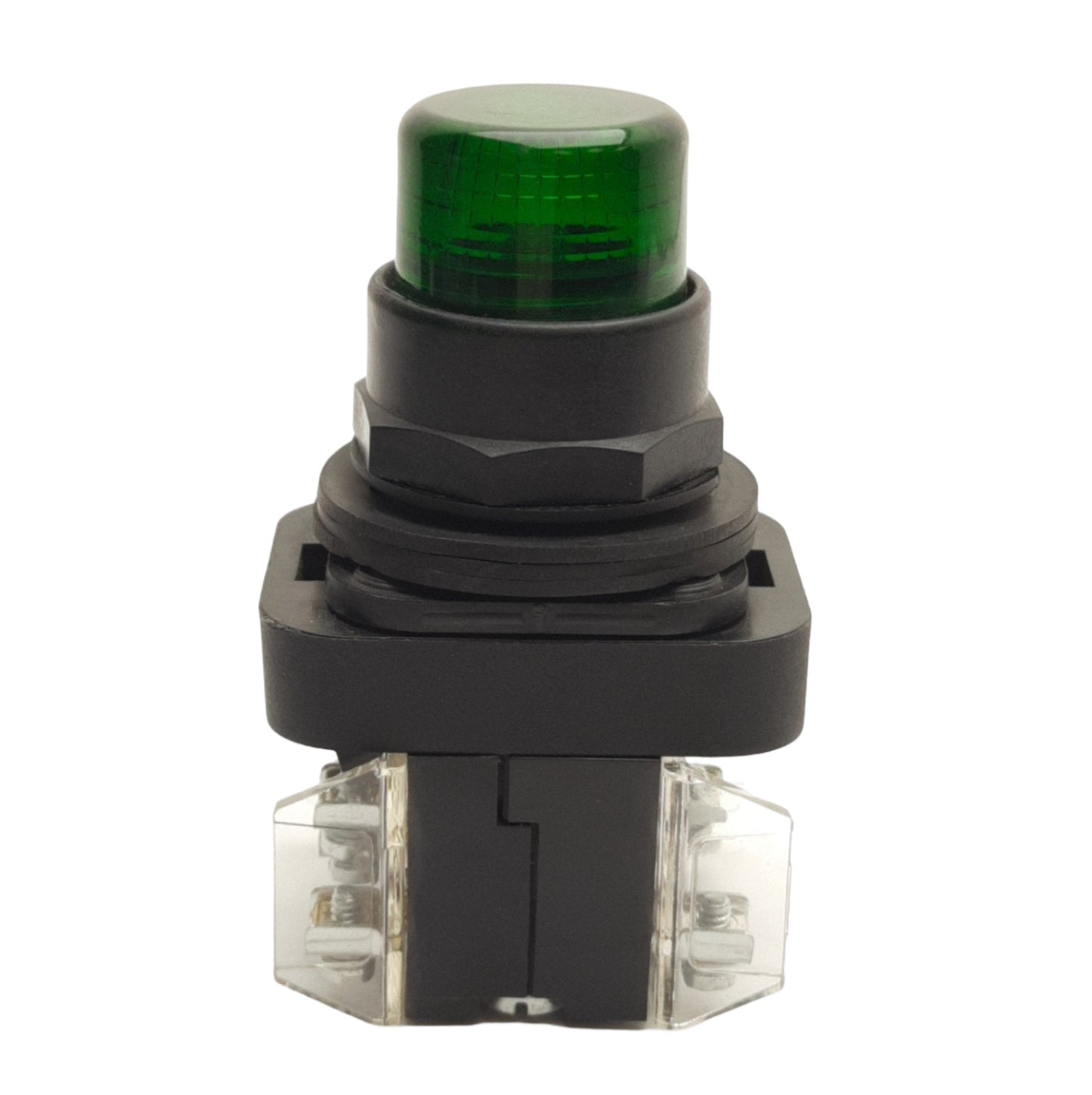 Used Allen Bradley 800H-QRBH10G Green LED Pilot Light Push Button 120VAC, 1NO & 1NC