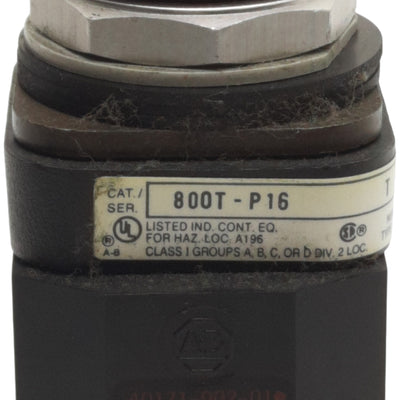 Used Allen Bradley 800T-P16R Pilot Light, Red, 120VAC Input/Lamp Voltage, 30mm Size