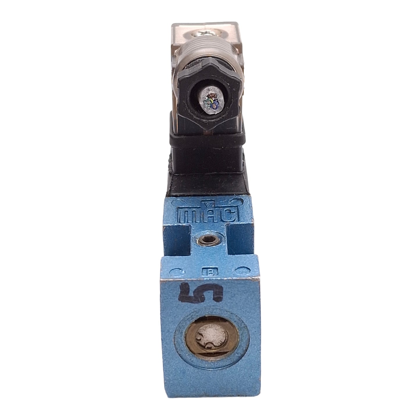 Used MAC 45A-MAC-DDAJ-4KD Solenoid Valve, 4-Way 2-Position, Vac-120PSI, 24VDC Coil