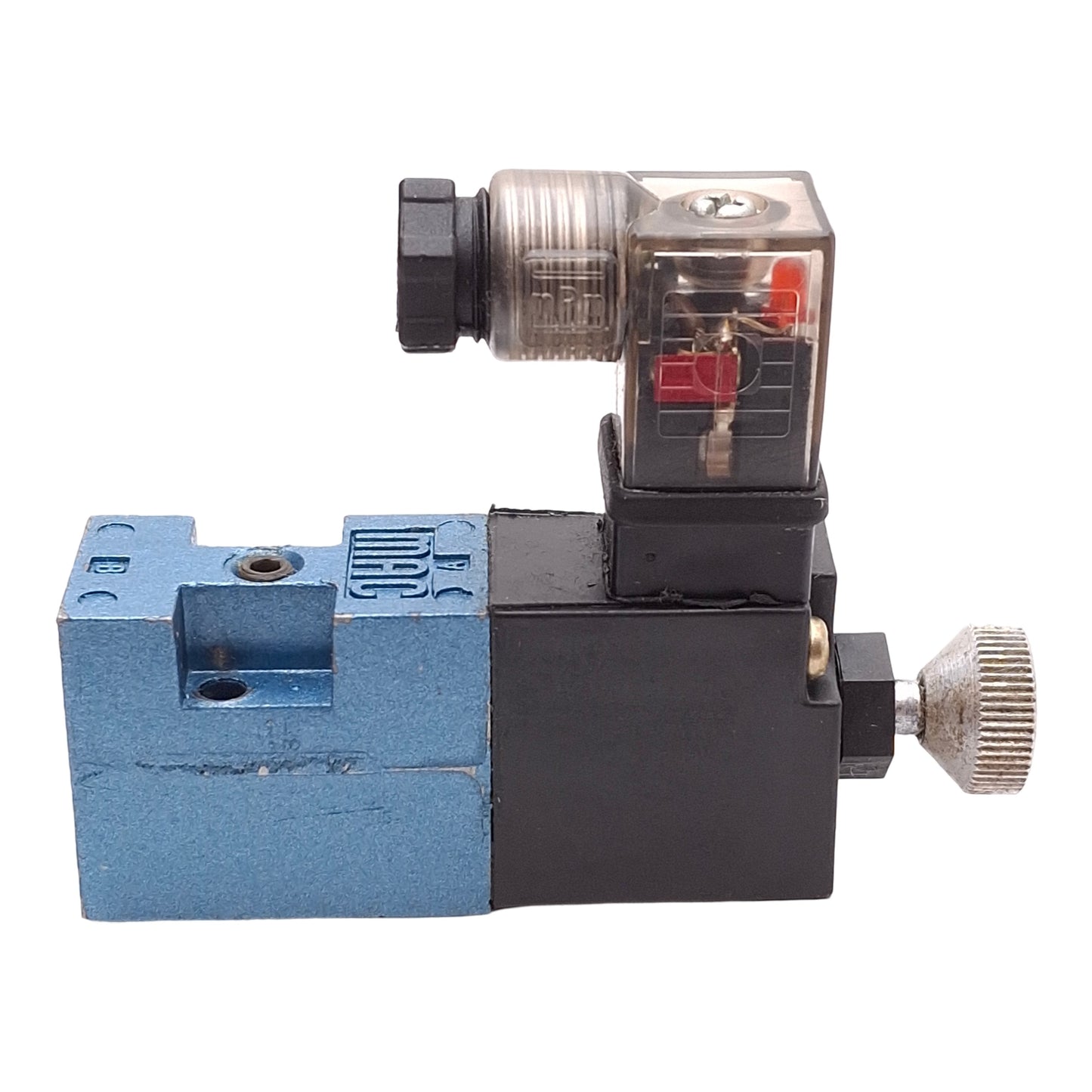 Used MAC 45A-MAC-DDAJ-4KD Solenoid Valve, 4-Way 2-Position, Vac-120PSI, 24VDC Coil
