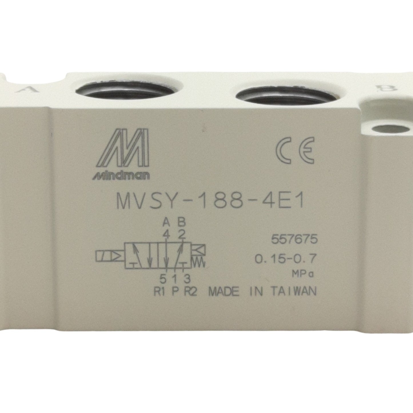 New Mindman MVSY-188-4E1 Solenoid Valve 5/2-Way, 1/4in NPT 24VDC Coil 1MPa 1470L/min