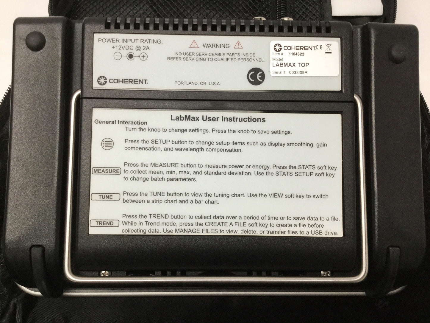 Used Coherent LabMax-TOP Laser Power/Energy Meter Beam Position Analyzer USB/RS232