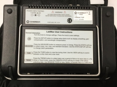 Used Coherent LabMax-TOP Laser Power/Energy Meter Beam Position Analyzer USB/RS232