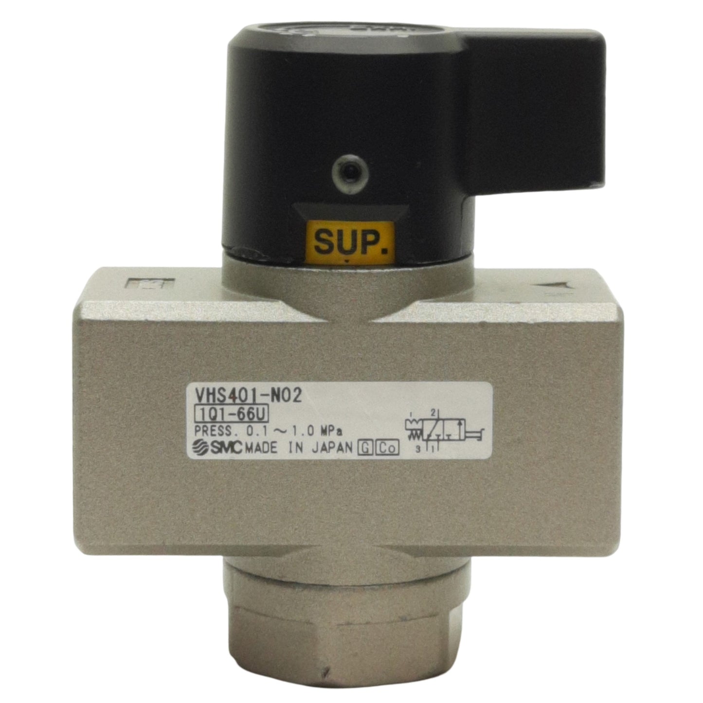 New SMC VHS401-NO2 Hand Valve, 1/4in x 1/4in x 1/4in Female NPT, 0.1-1.0MPa Range