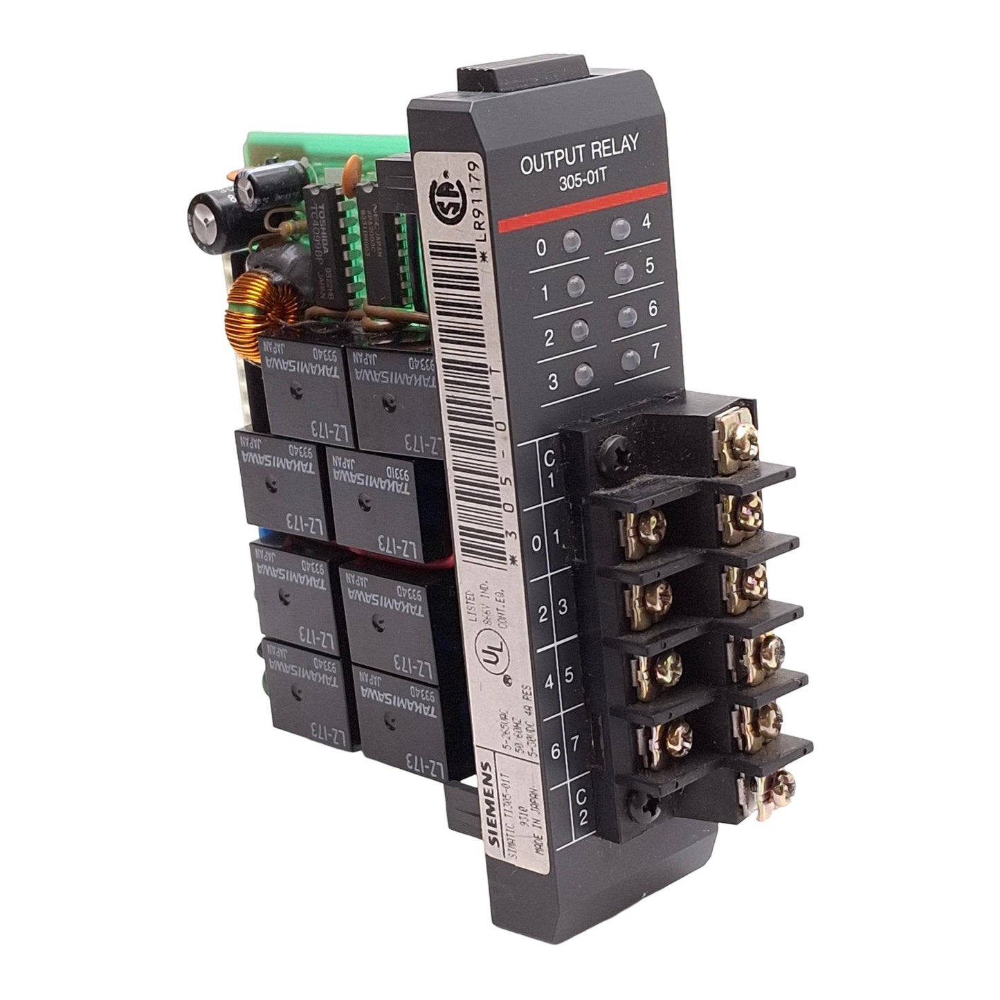 Used Siemens TI 305-01T Simatic PLC Output Relay Module, 8-Point, 5-265VAC/5-30VDC
