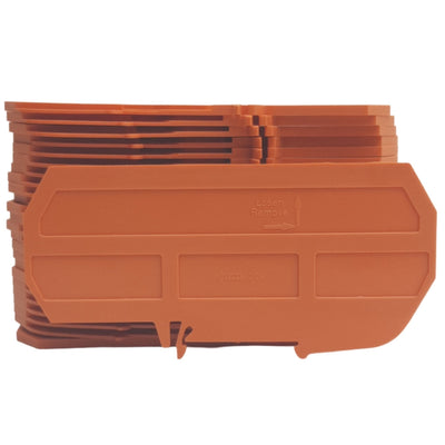 New Lot of 25 Wago 209-191 Orange Separator Plate, 120mm x 52mm x 3mm, DIN Rail
