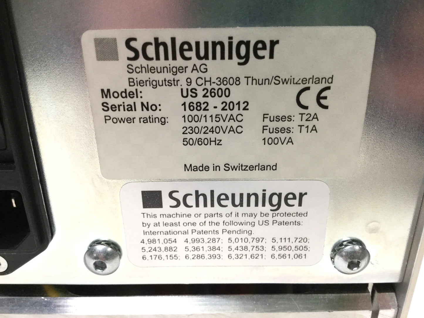 Used Schleuniger UniStrip 2600 Stripping Machine 32-6AWG Wire, Ø9mm Cable, 80mm Strip