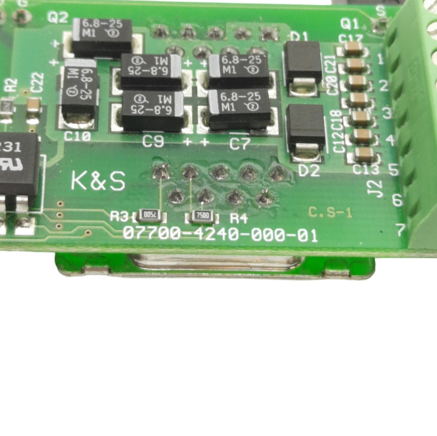 Used Kulicke & Soffa 07700-4240-000-01 Stepper Breakout Board, DB9, Screw Terminals