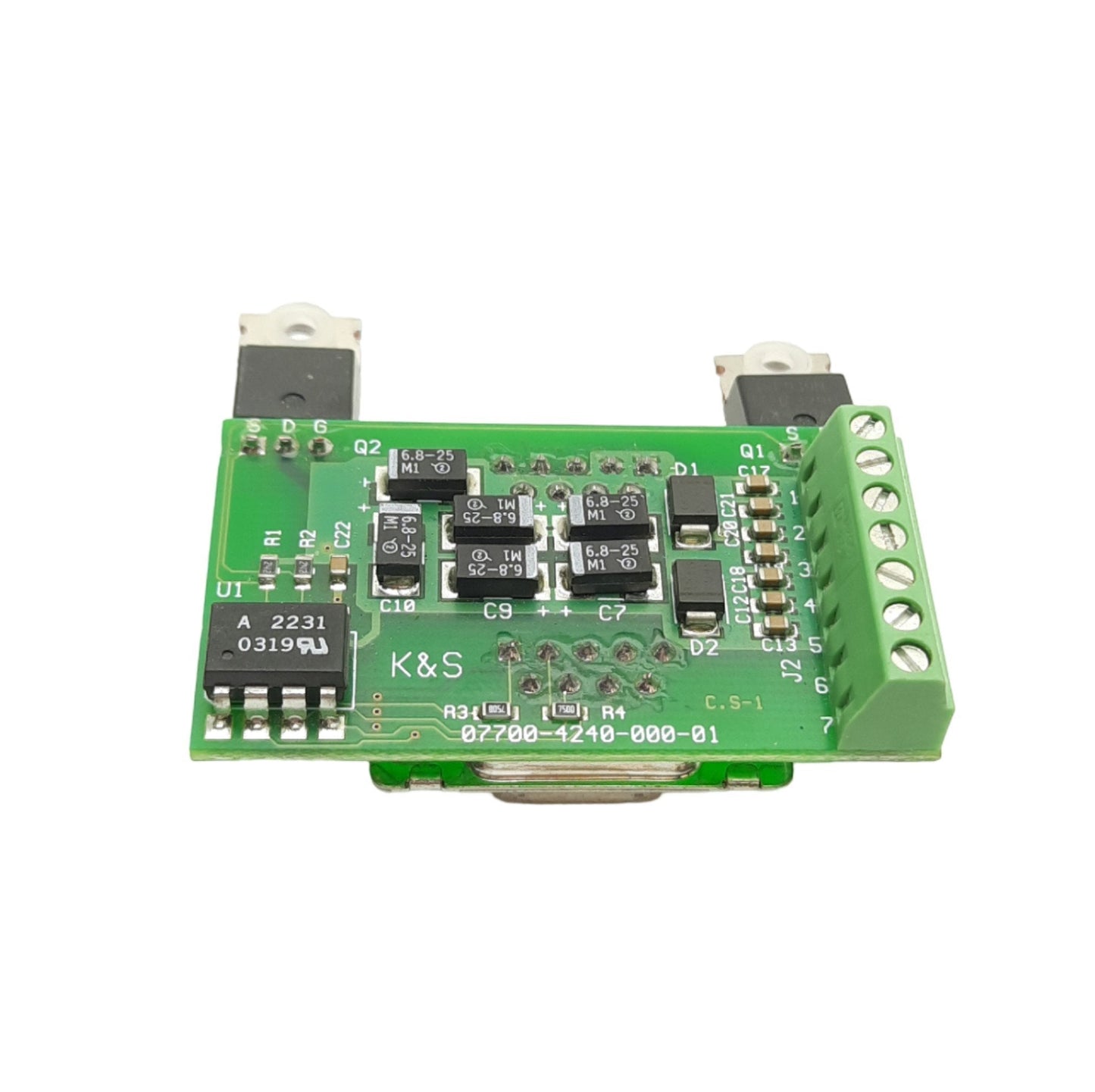 Used Kulicke & Soffa 07700-4240-000-01 Stepper Breakout Board, DB9, Screw Terminals