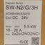 New Fuji Electric SW-N2/G/3H Magnetic Switch, 3-Pole, 2NO 2NC, 18-26A, 24VDC Coil