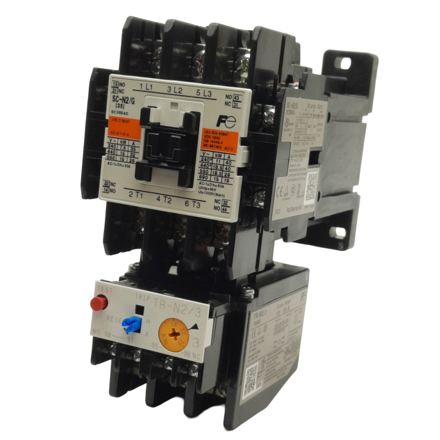New Fuji Electric SW-N2/G/3H Magnetic Switch, 3-Pole, 2NO 2NC, 18-26A, 24VDC Coil