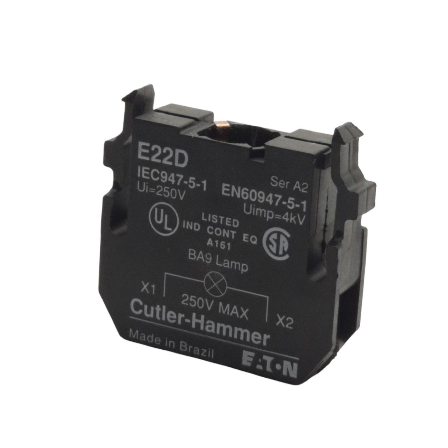 Used Eaton Cutler Hammer E22D Pushbutton Operator Light Source, 250VAC Max, BA9, 22mm