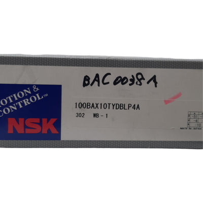New NSK 100BAX10TYDBLP4A Angular Contact Thrust Ball Bearing, Bore: 100mm, OD: 150mm