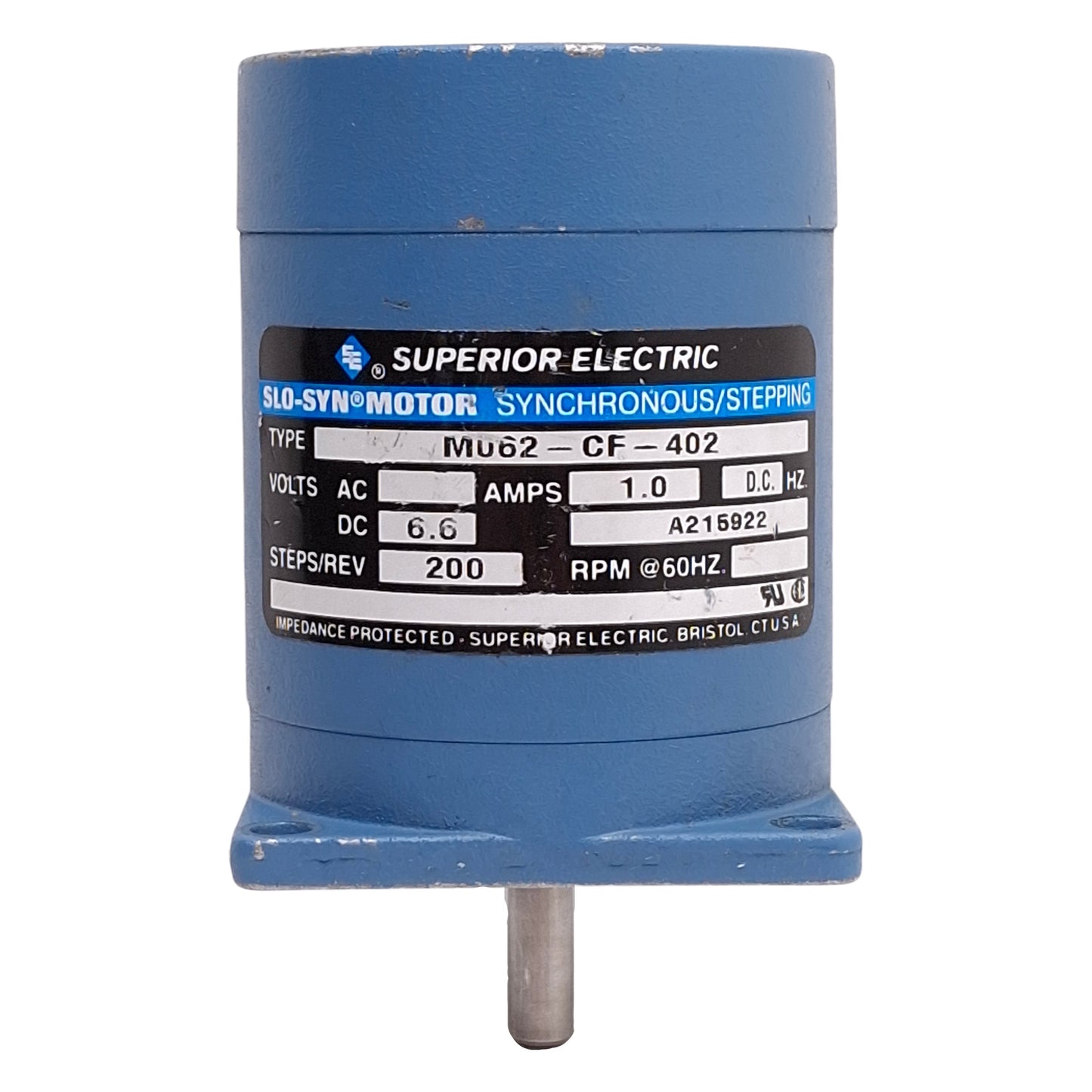 Used Superior Electric M062-CF-402 SLO-SYN Stepper Motor 1.8°/Step 6.6VDC 1A NEMA 23