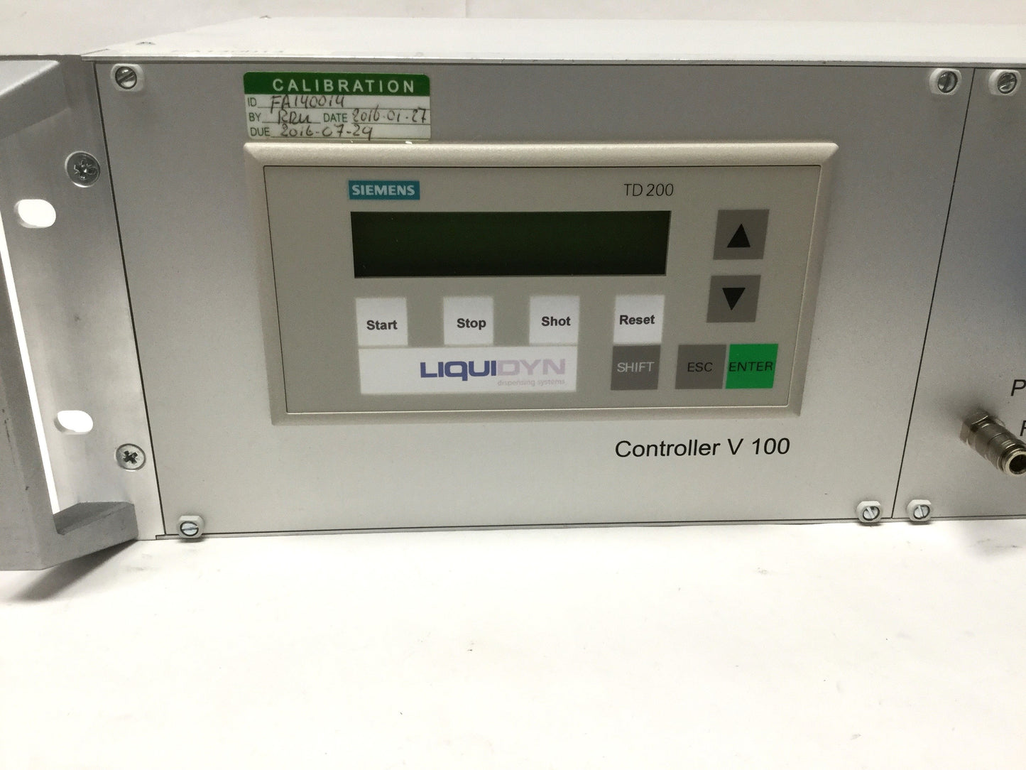 Used Nordson V100 Liquidyn Pneumatic Fluid Dispensing Jetting Valve Controller 24VDC
