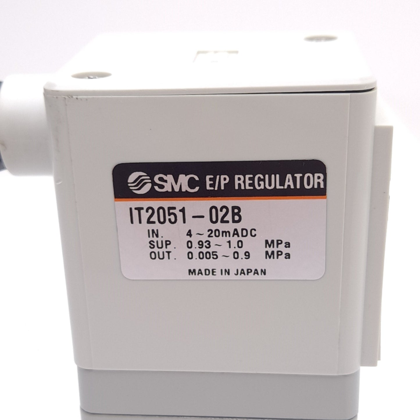 Used SMC IT2051-02B Electro-Pneumatic Regulator, 0.005-0.9 MPa Set, 4-20mA In, 1/4 PT
