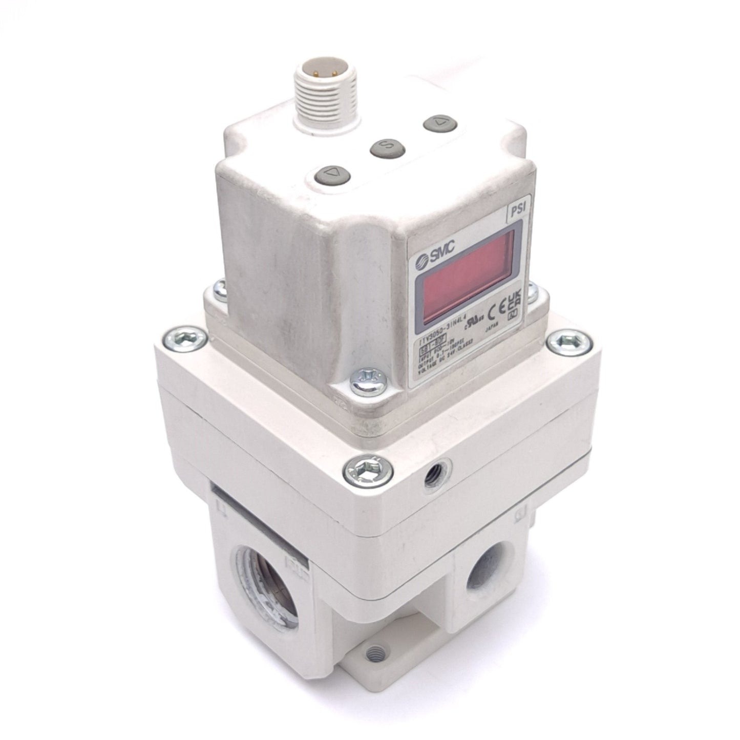 Used SMC ITV3050-31N4L4 Electro-Pneumatic Regulator, 0.7-130psi Set, 1/2in NPT, 24VDC