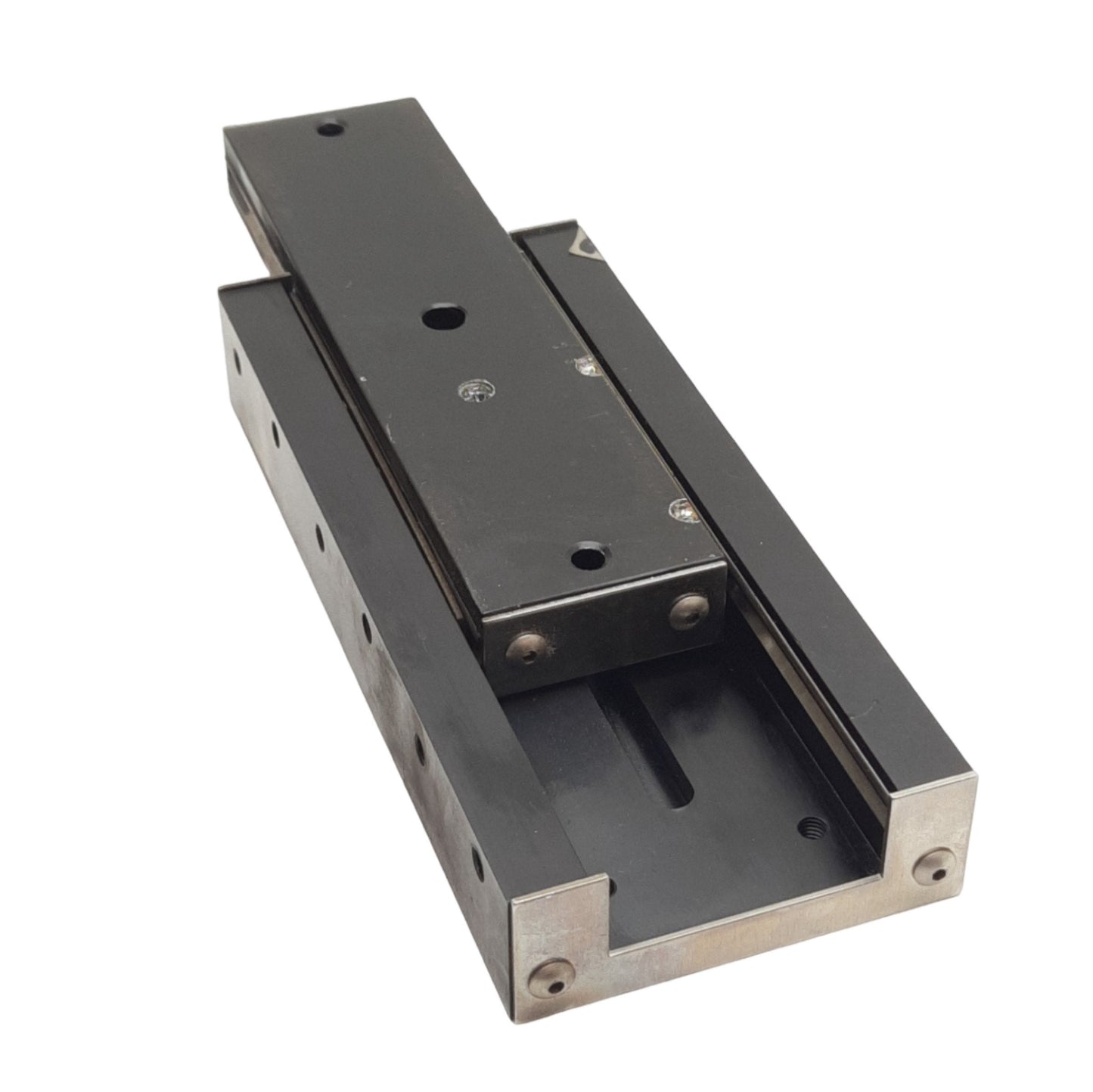 Used Tusk RX6-4 Linear Crossed Roller Slide Stage, 4" Travel, 440lb Rating, 6" x 2.6"