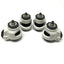 Used Lot of 4 Footmaster GD-120-S-NYN Leveling Swivel Nylon Wheel Casters, M16 Stem