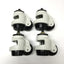 Used Lot of 4 Footmaster GD-120-S-NYN Leveling Swivel Nylon Wheel Casters, M16 Stem