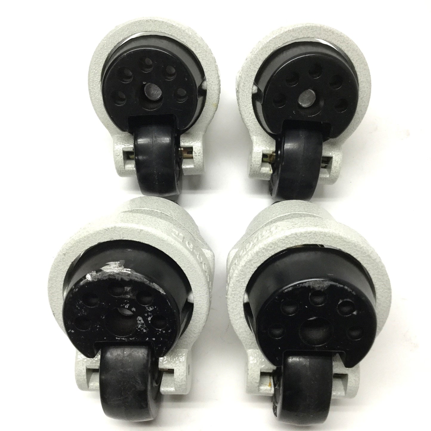 Used Lot of 4 Footmaster GD-120-S-NYN Leveling Swivel Nylon Wheel Casters, M16 Stem