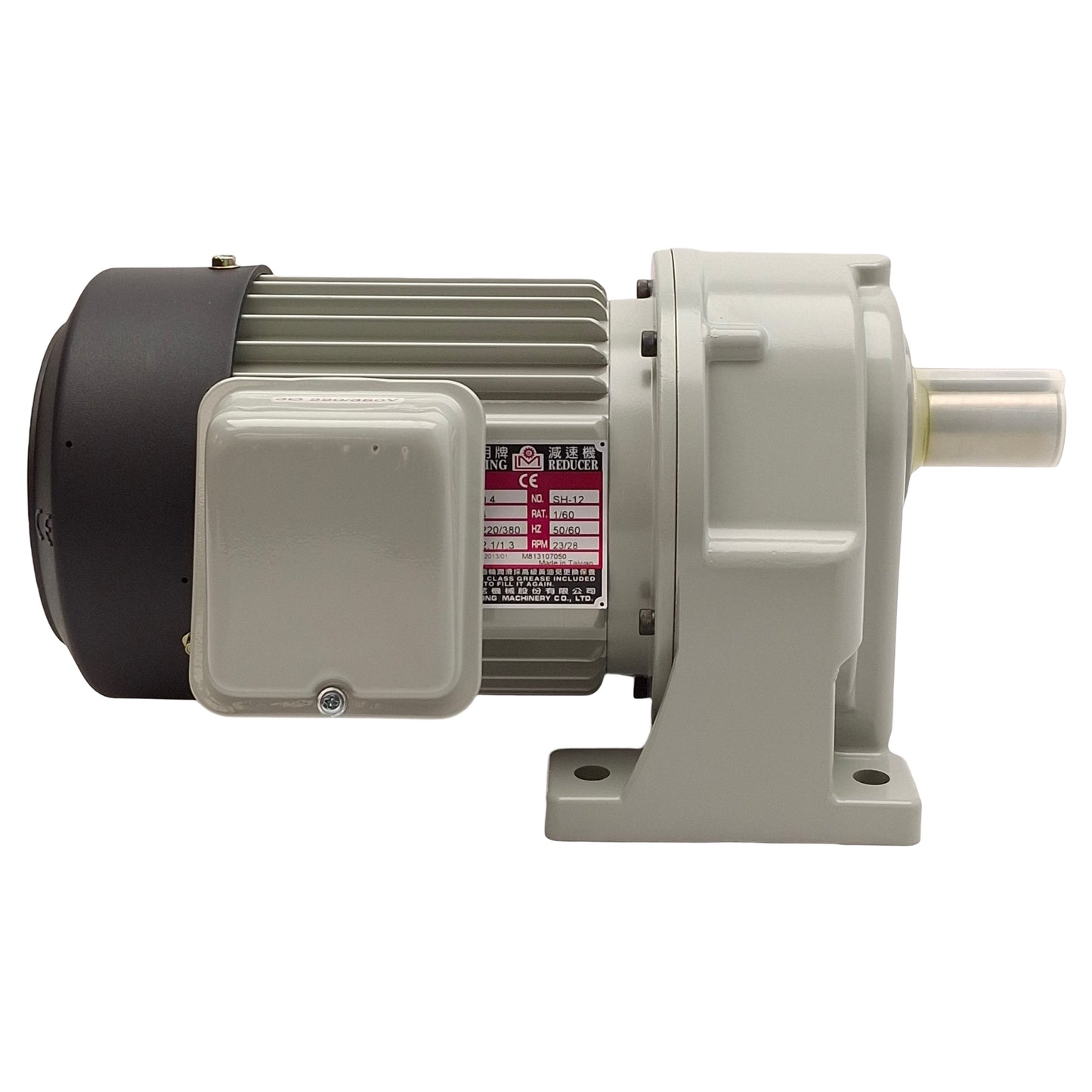 New Li-Ming SH-12 Gearmotor 60:1 3Ø 220-380VAC 1/2HP 0.4kW 23/28RPM ø28mm Shaft