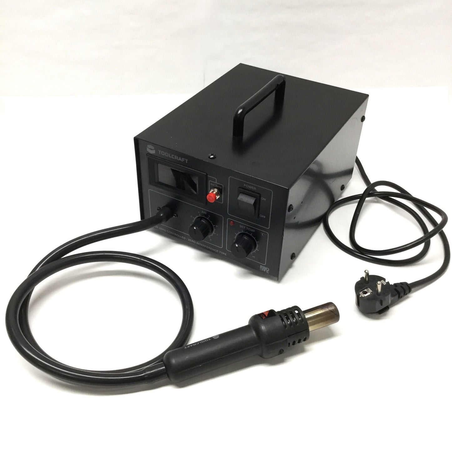 Used Toolcraft AT850D SMD Hot Air Soldering Rework System 450W 230VAC 50Hz, ESD Safe