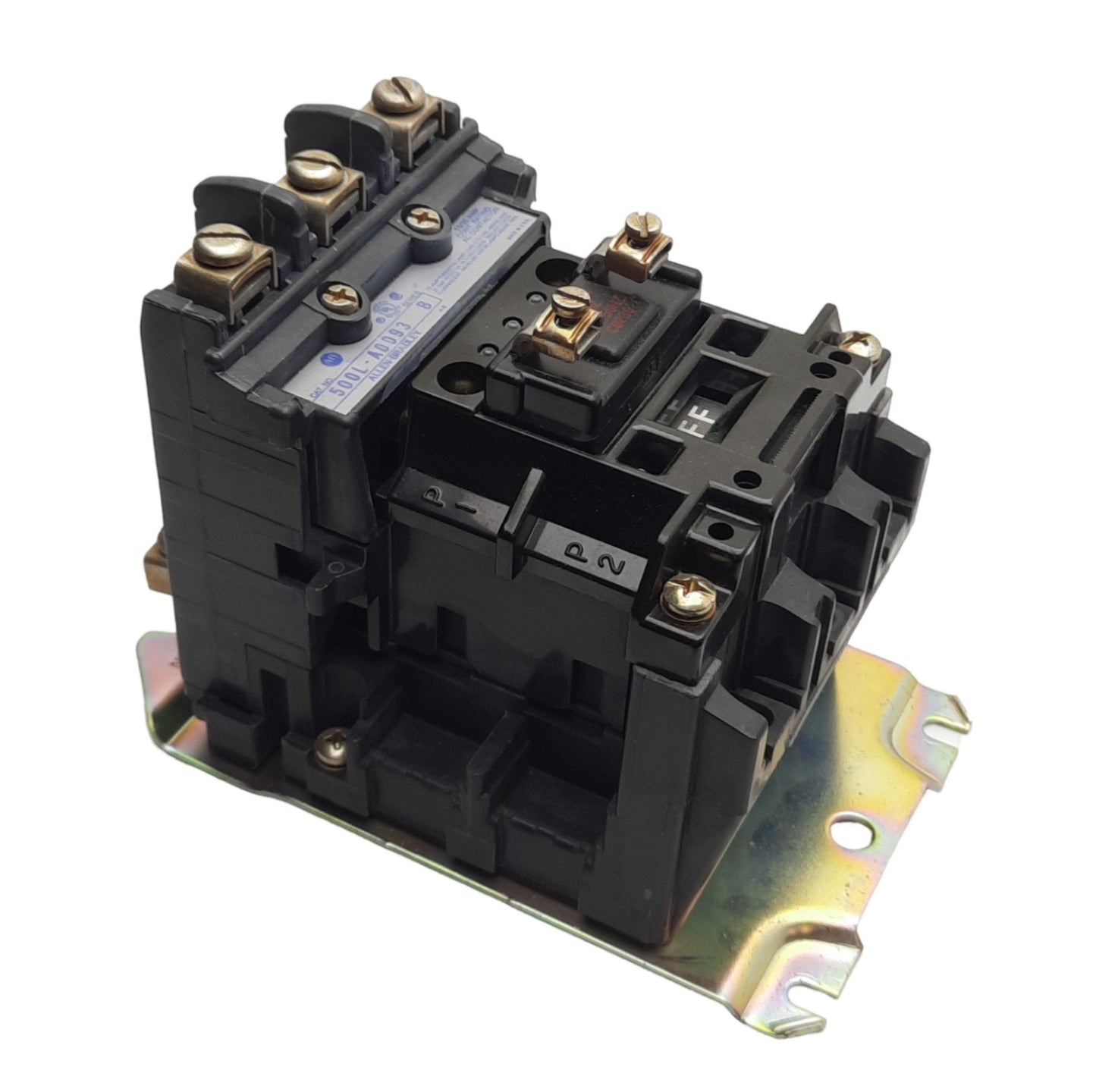 Used Allen Bradley 500L-AOD93 Lighting Contactor 3-P, 15/20A Contact, 110/120VAC Coil