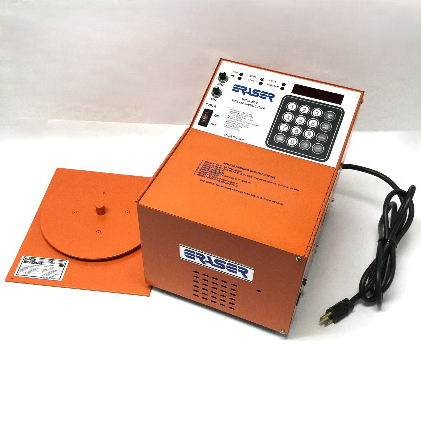 Used Eraser WC2 Programmable Automatic Wire & Tubing Cutter 115VAC, 16 AWG, Ø5/32" OD