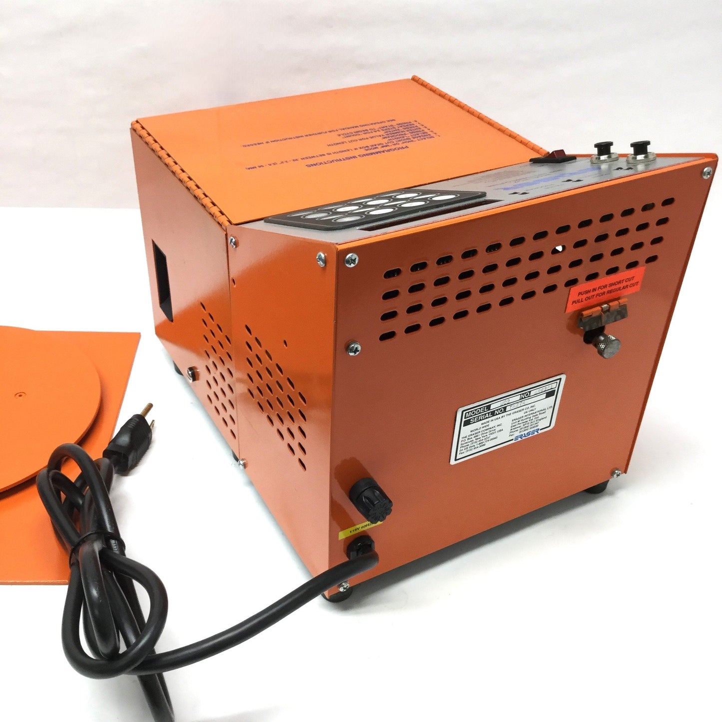 Used Eraser WC2 Programmable Automatic Wire & Tubing Cutter 115VAC, 16 AWG, Ø5/32" OD