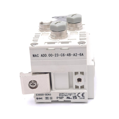 New SMC EX600-SEN3 Ethernet/IP Fieldbus SI Unit, 32-Output PNP, 2-Port, M12, 24VDC