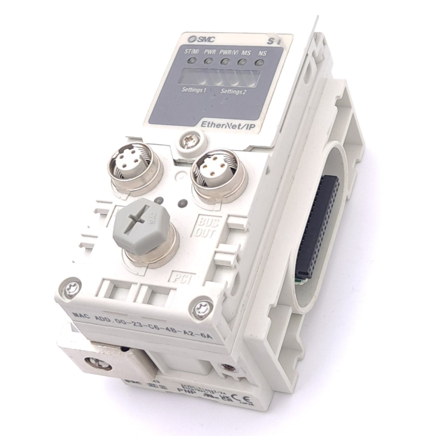 New SMC EX600-SEN3 Ethernet/IP Fieldbus SI Unit, 32-Output PNP, 2-Port, M12, 24VDC