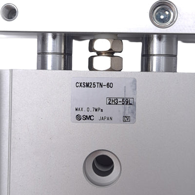 New SMC CXSM25TN-60 Guided Cylinder, ø25mm Bore, 60mm Stroke, 1/8 NPT, 0.7 MPa