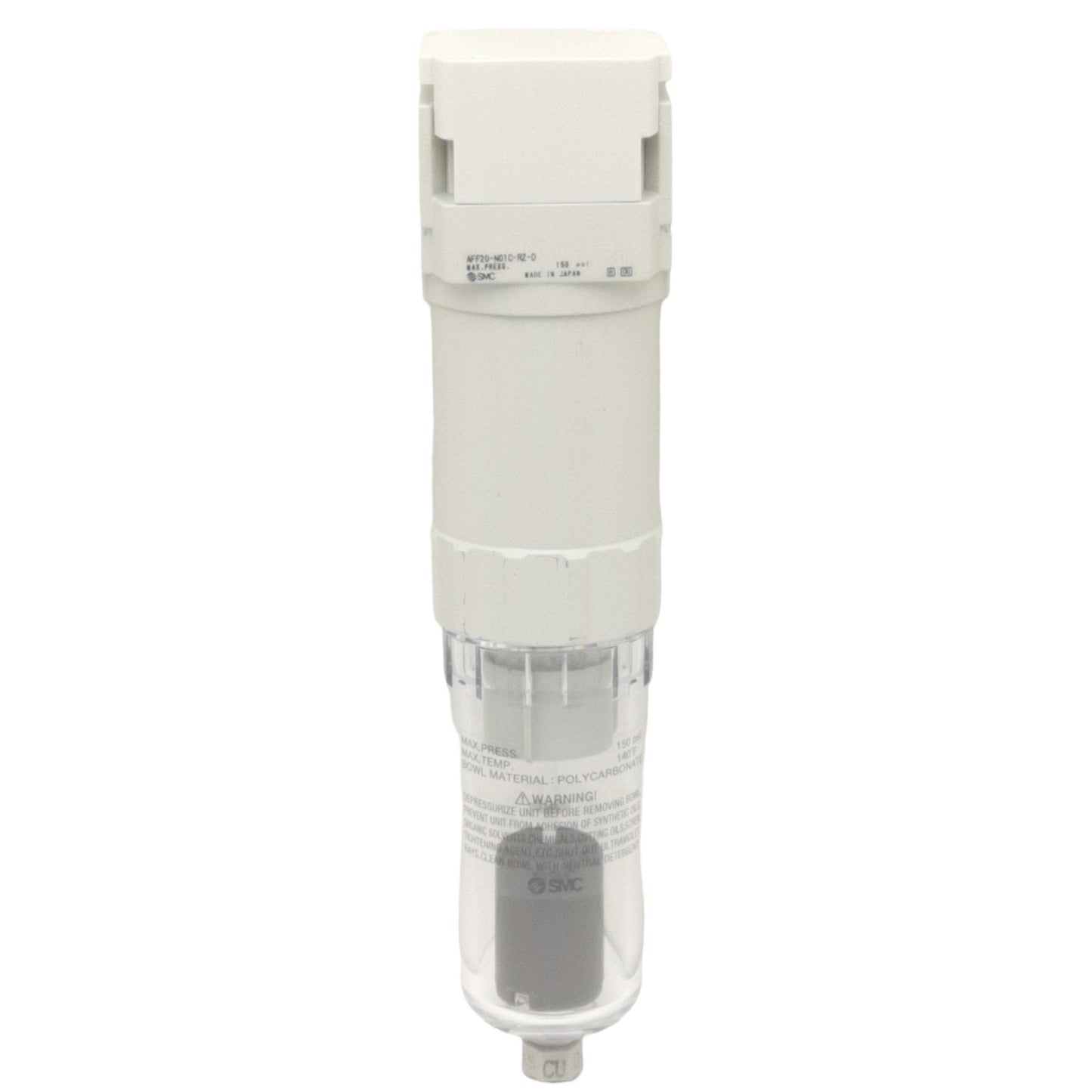 New SMC AFF20-N01C-RZ-D Main Line Air Filter, 150psi Max, 5µm Filtration, 1/8in NPT