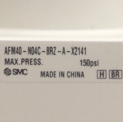 New SMC AFM40-N04C-8RZ-A-X2141 Mist Separator 150psi Max 0.3µm Filtration, 1/2in NPT