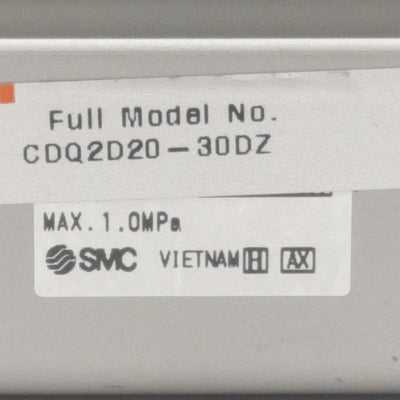 New SMC CDQ2D20-30DZ Compact Cylinder, ø20mm Bore, 30mm Stroke, 1.0MPa, M6 Thread