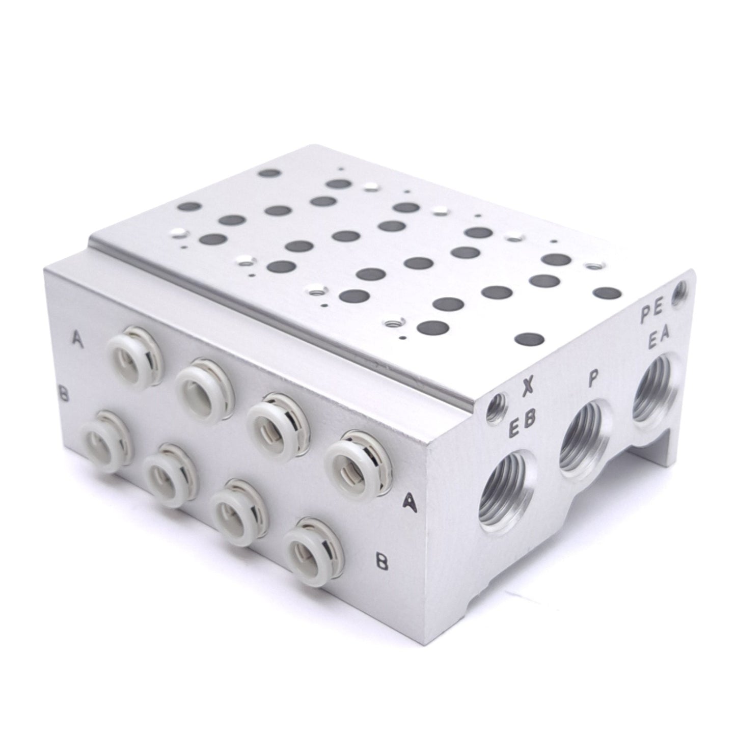 New SMC SS5Y5-42-04-C6 Pneumatic Manifold Base, 4-Station, ø6mm One-Touch, 1.0 MPa