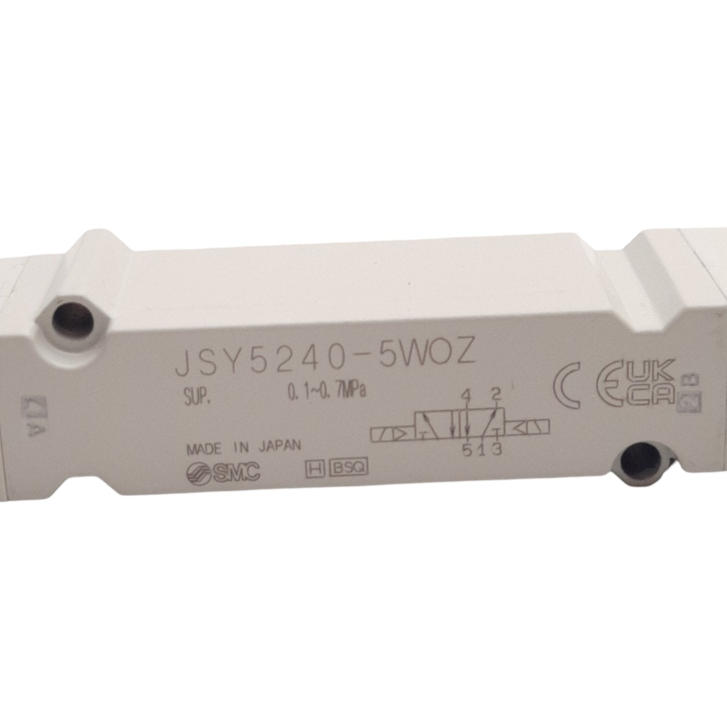 Used SMC JSY5240-5WOZ Solenoid Valve, 2-Position Double, 0.7MPa, M8 3-pin, 24VDC Coil