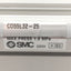 New SMC CD55L-25 Compact Cylinder, ø32mm Bore, 25mm Stroke, 1.0MPa Max, M6 x 1.0