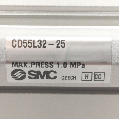 New SMC CD55L-25 Compact Cylinder, ø32mm Bore, 25mm Stroke, 1.0MPa Max, M6 x 1.0