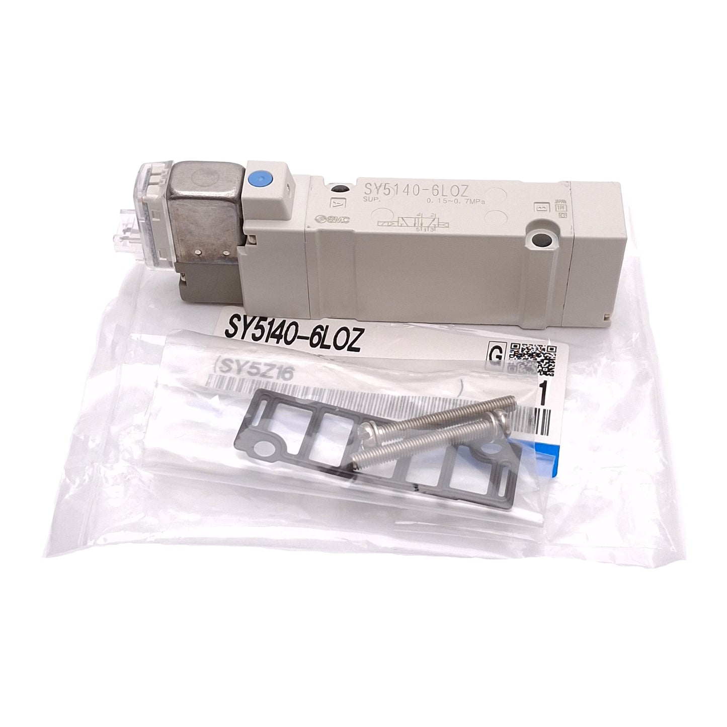 New SMC SY5140-6LOZ Solenoid Valve, 2-Position Single, 0.15-0.7MPa, 12VDC Coil