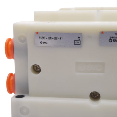 New SMC SS5Y3-10M-09B-N1 Pneumatic Manifold, 9 Stations, N1 ø1/8" One Touch Fitting