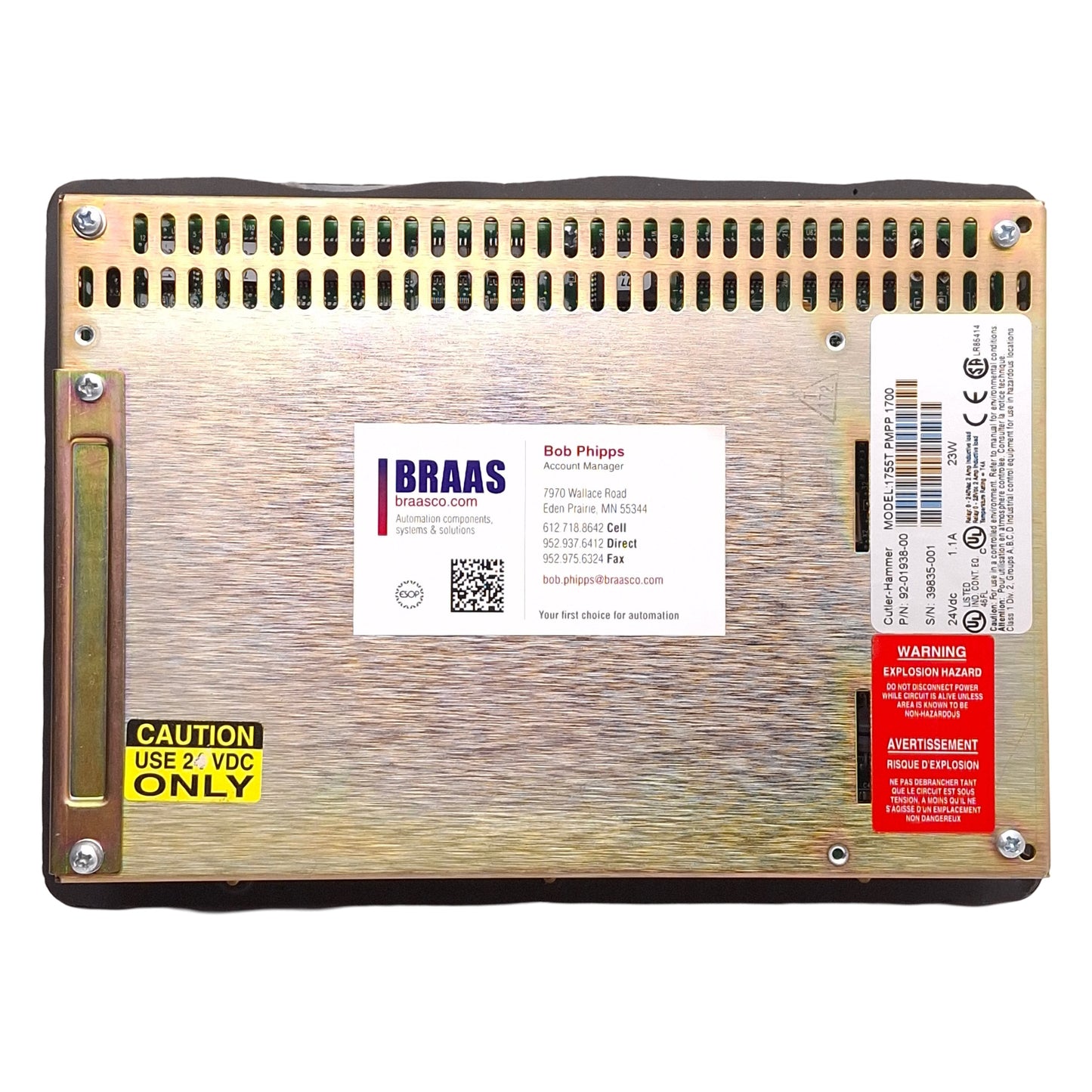 Used Cutler Hammer 1755T-PMPP-1700 PanelMate Power Pro Touchscreen HMI 7.4in 24VDC