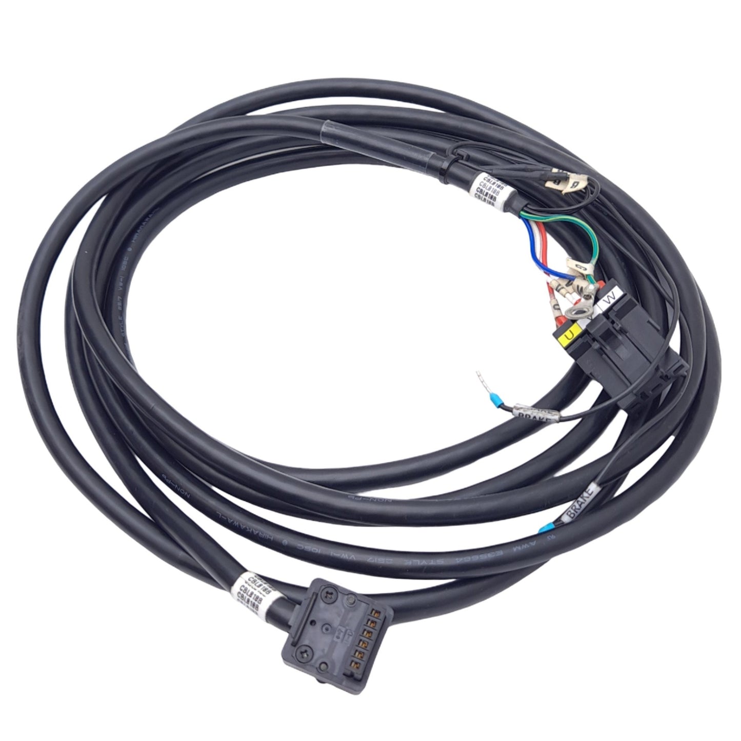 Used Yaskawa JZSP-CSM12-03-E Servo Motor Cable for Sigma-5, 6-Pin to Flying Leads, 3m
