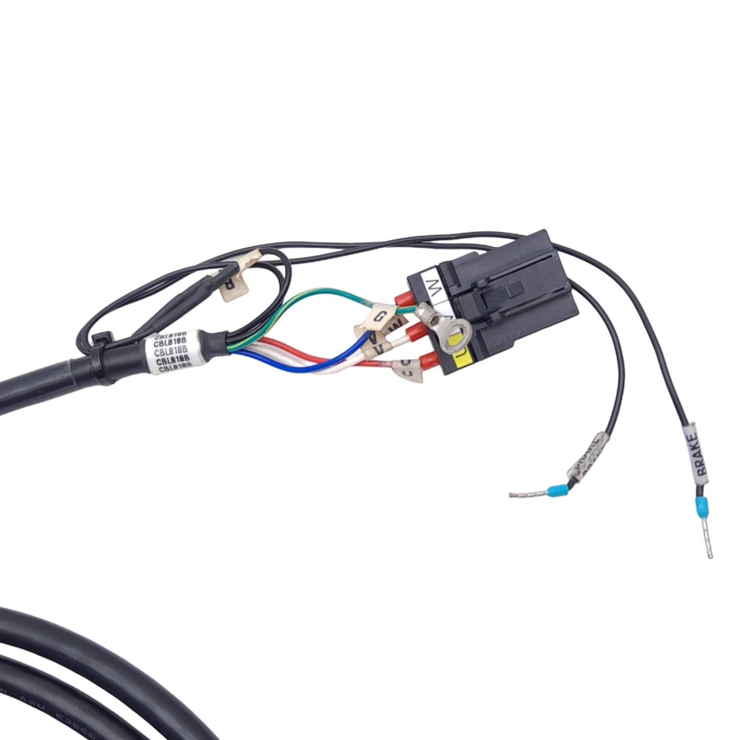 Used Yaskawa JZSP-CSM12-03-E Servo Motor Cable for Sigma-5, 6-Pin to Flying Leads, 3m