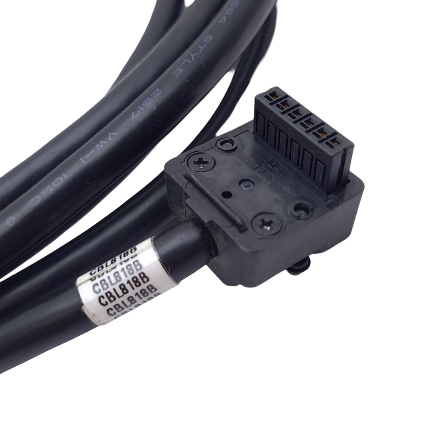 Used Yaskawa JZSP-CSM12-03-E Servo Motor Cable for Sigma-5, 6-Pin to Flying Leads, 3m