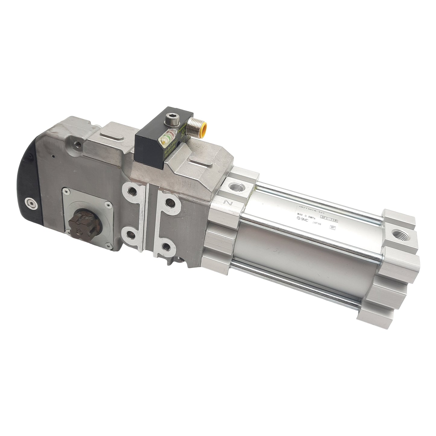 Used SMC CKZT40TN-45T Power Clamp Cylinder, ø40mm Bore, 45° Angle, 0.8MPa, 1/8in NPT