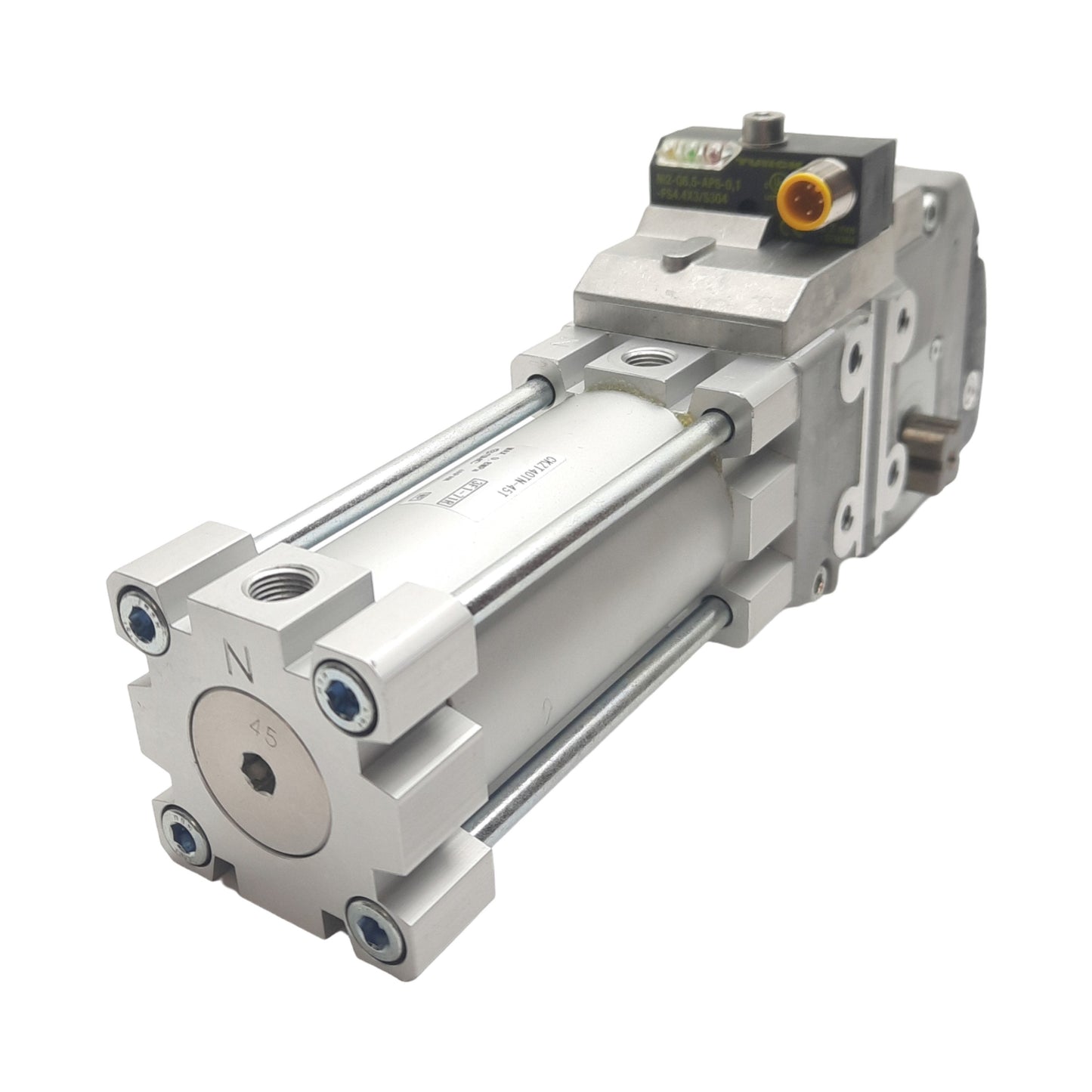 Used SMC CKZT40TN-45T Power Clamp Cylinder, ø40mm Bore, 45° Angle, 0.8MPa, 1/8in NPT